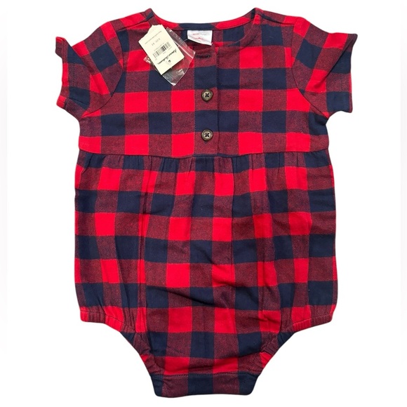 Hanna Andersson Other - Hanna Andersson ~ Buffalo Plaid Flannel Romper